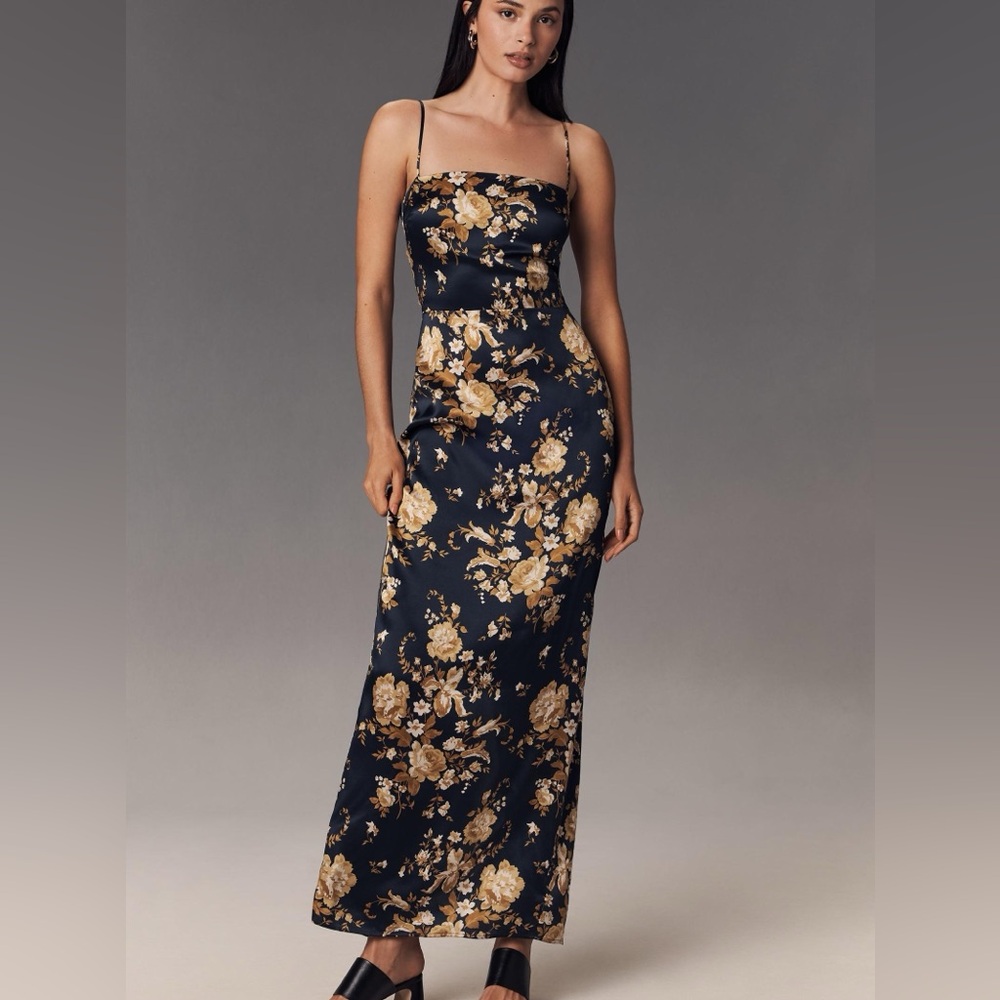 Reformation Frankie Silk Dress in Divinity  NWOT